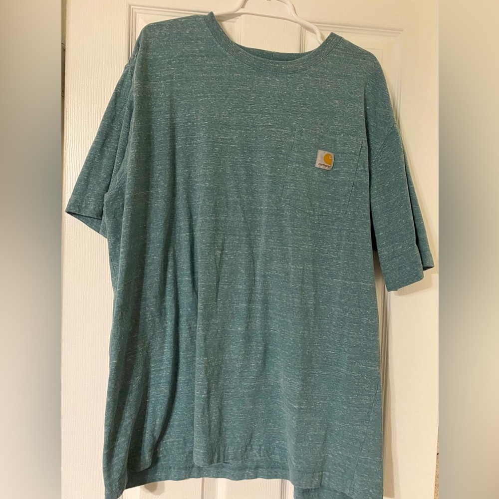 XL Carhartt Loose Fit Short Sleeve Pocket T-shirt, Aqua